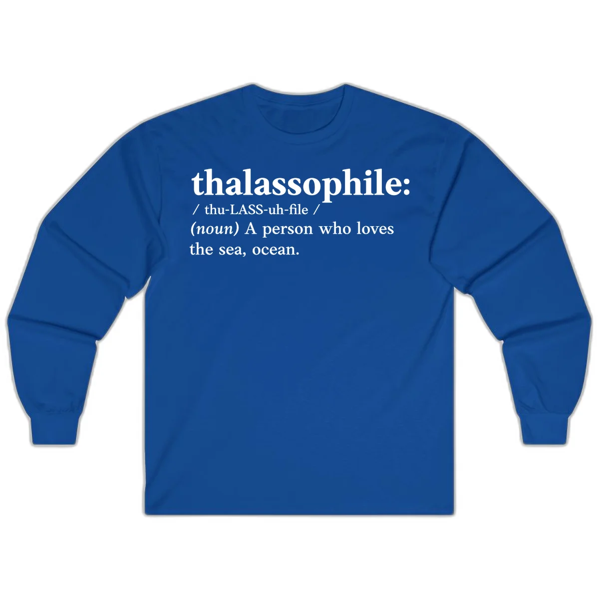 Thalassophile Ocean Lover Long Sleeve in Royal