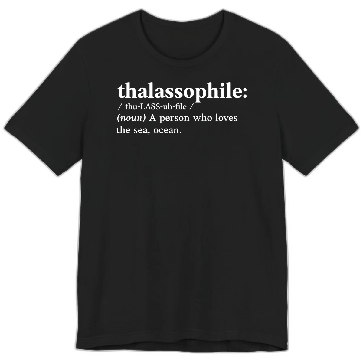Thalassophile Ocean Lover Premium T-Shirt in Black
