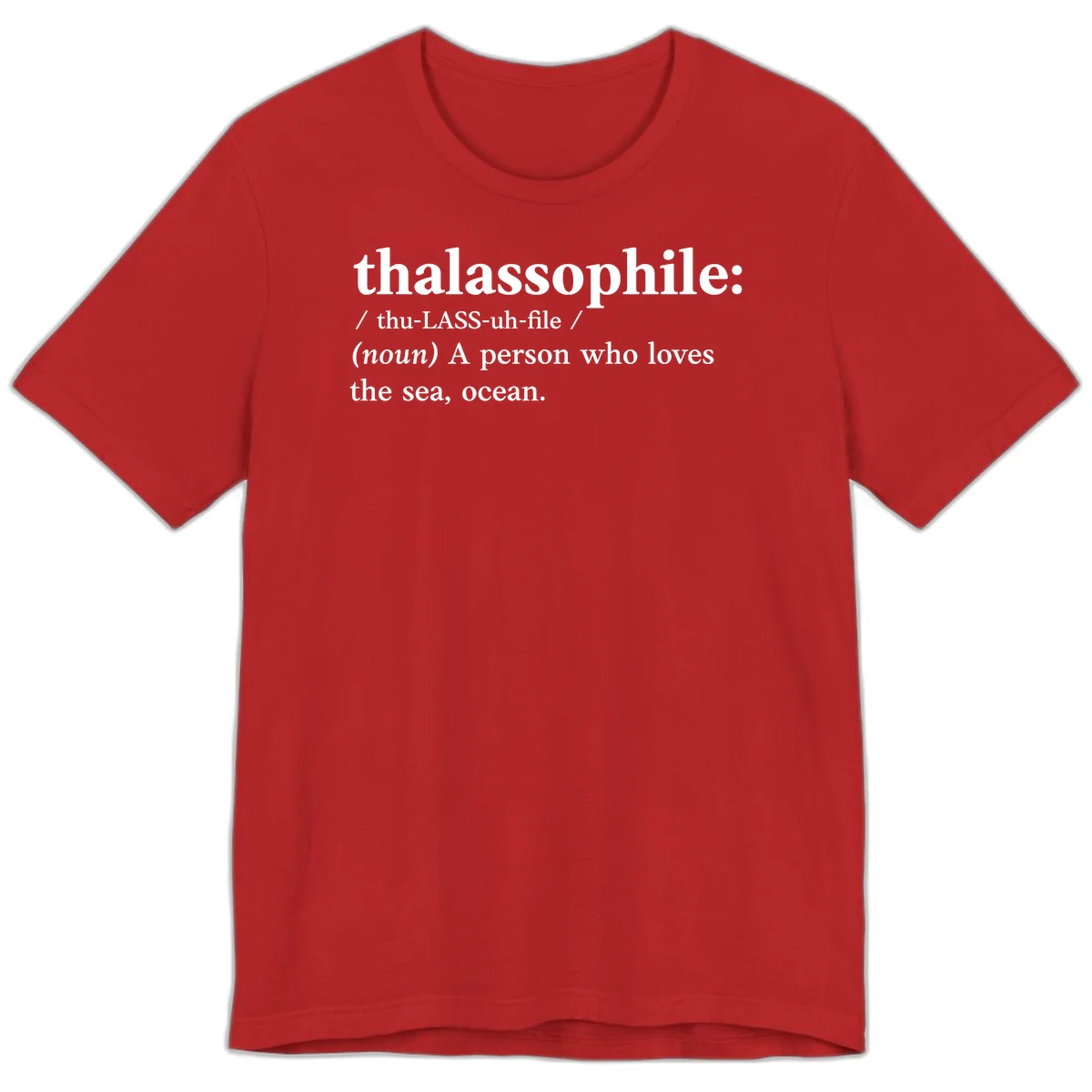 Thalassophile Ocean Lover Premium T-Shirt in Red