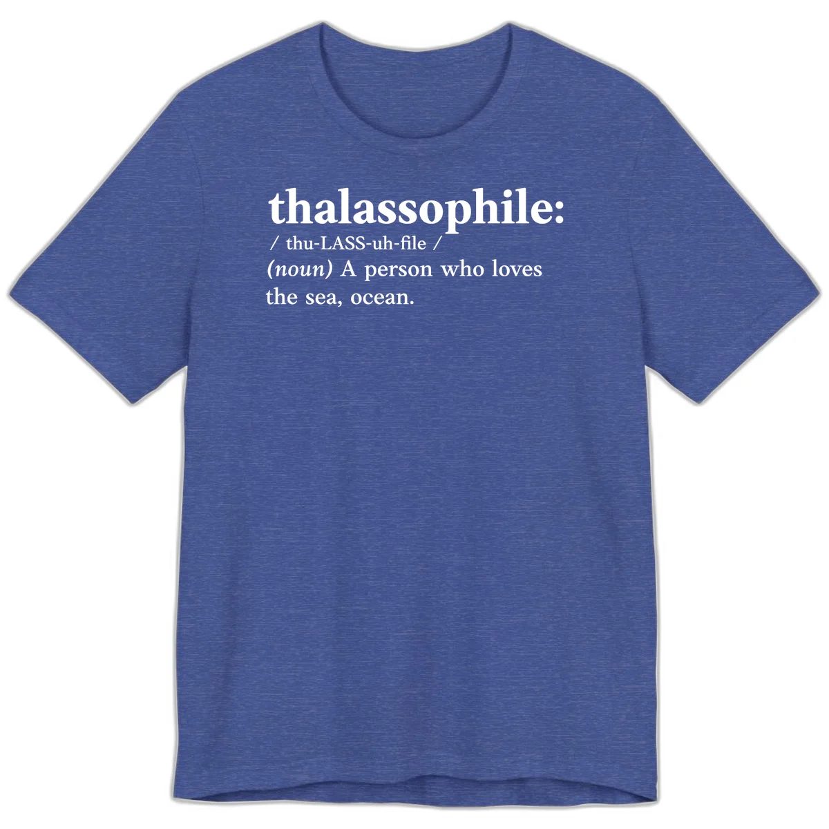 Thalassophile Ocean Lover Premium T-Shirt in Heather True Royal