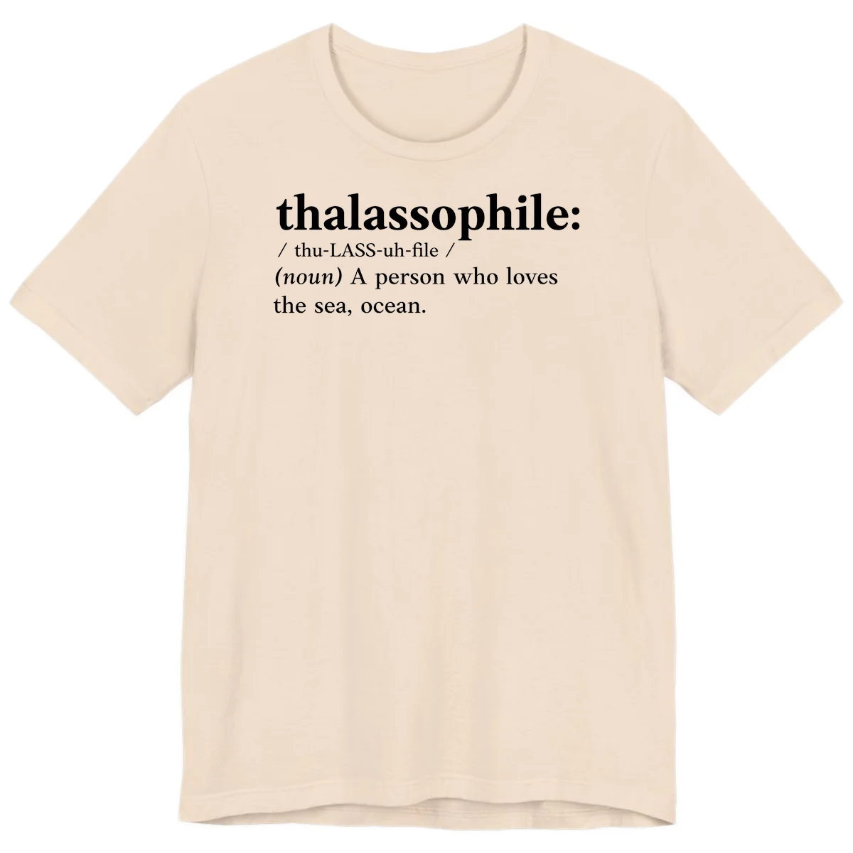 Thalassophile Ocean Lover Premium T-Shirt in Soft Cream