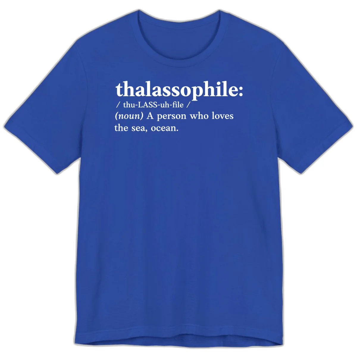Thalassophile Ocean Lover Premium T-Shirt in True Royal