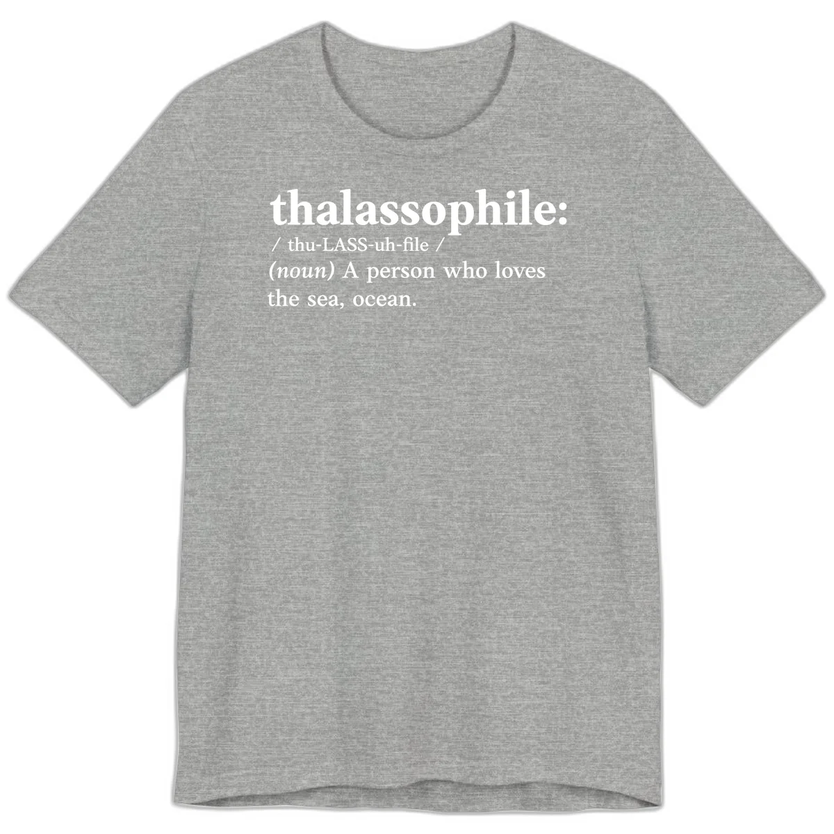 Thalassophile Ocean Lover Premium T-Shirt in Athletic Heather