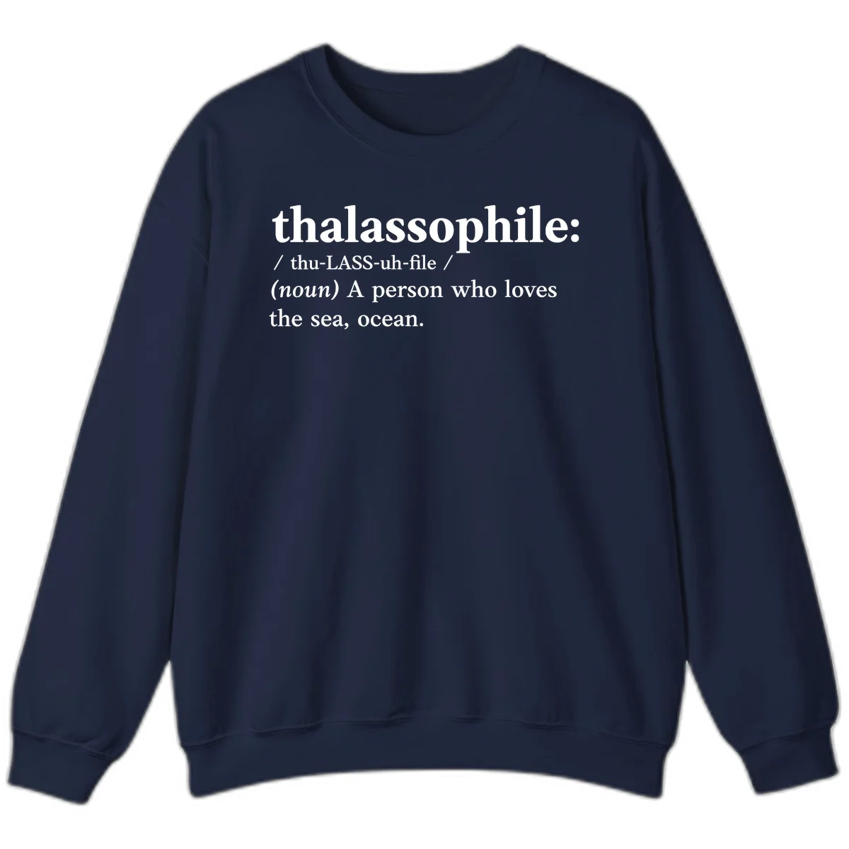 Thalassophile Ocean Lover Sweatshirt in Navy