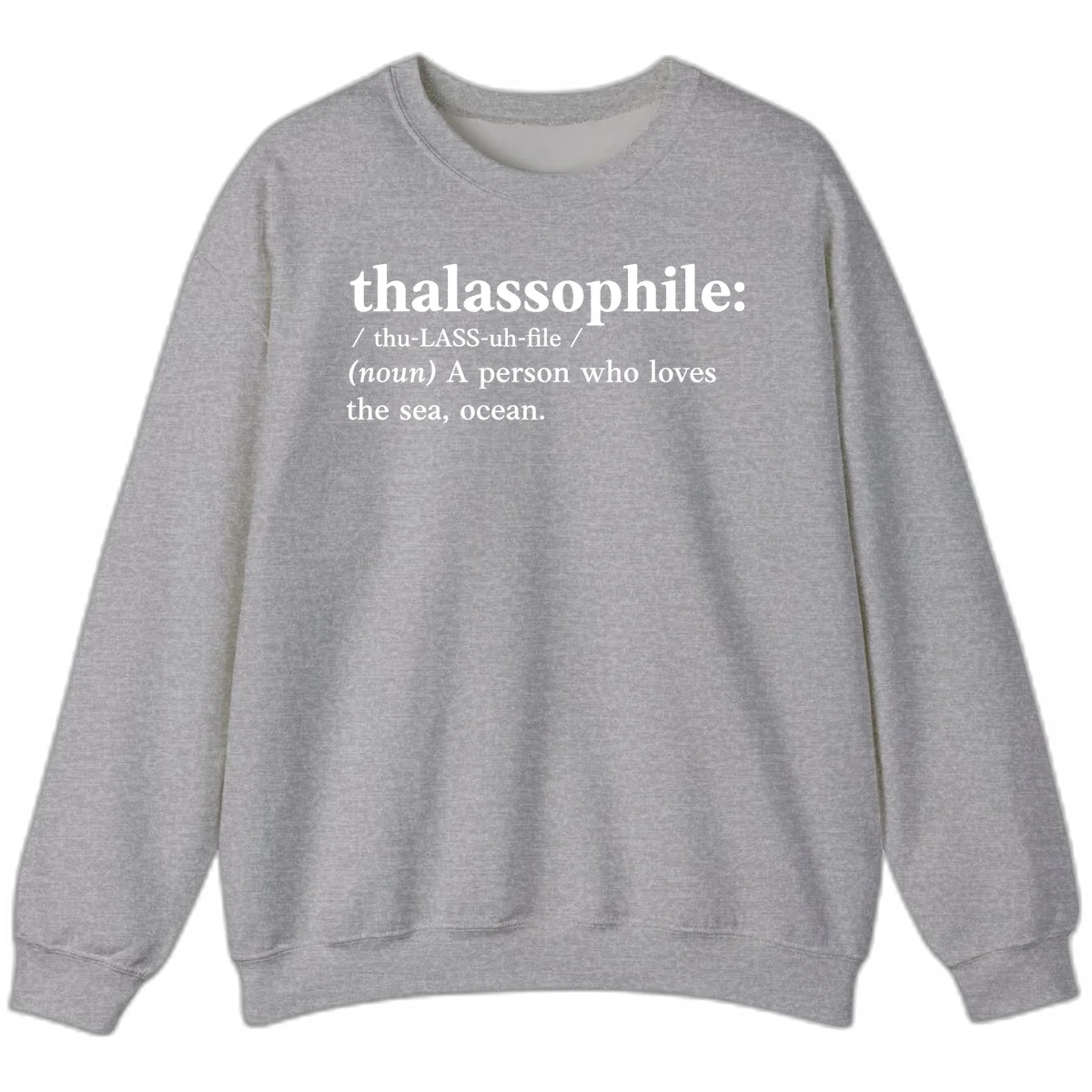 Thalassophile Ocean Lover Sweatshirt in Sport Grey