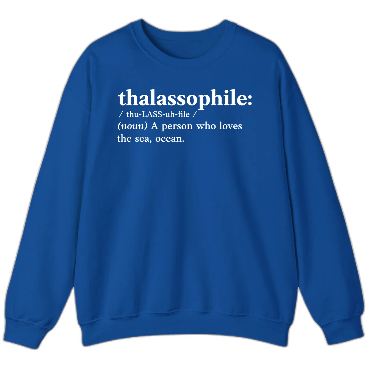 Thalassophile Ocean Lover Sweatshirt in Royal