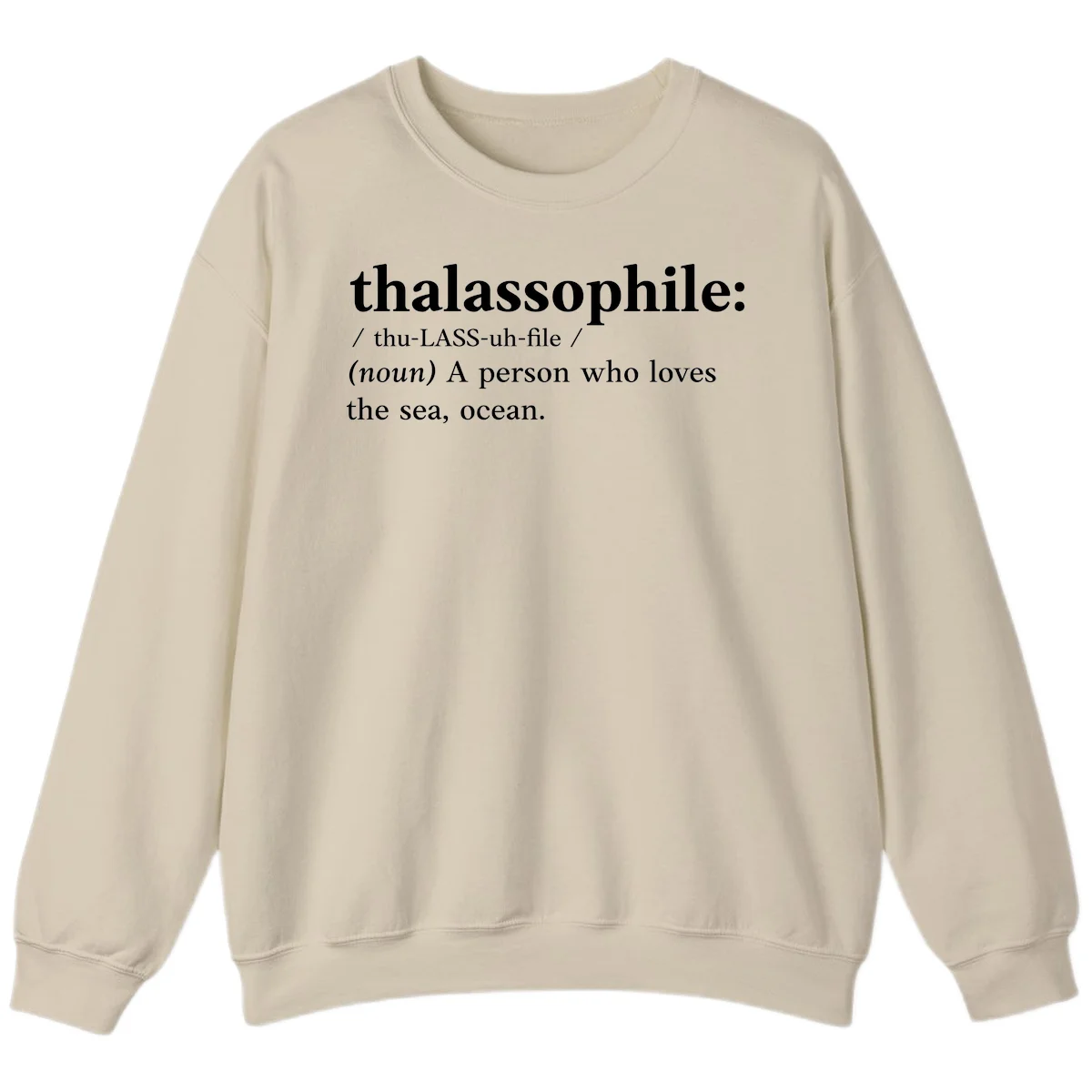 Thalassophile Ocean Lover Sweatshirt in Sand