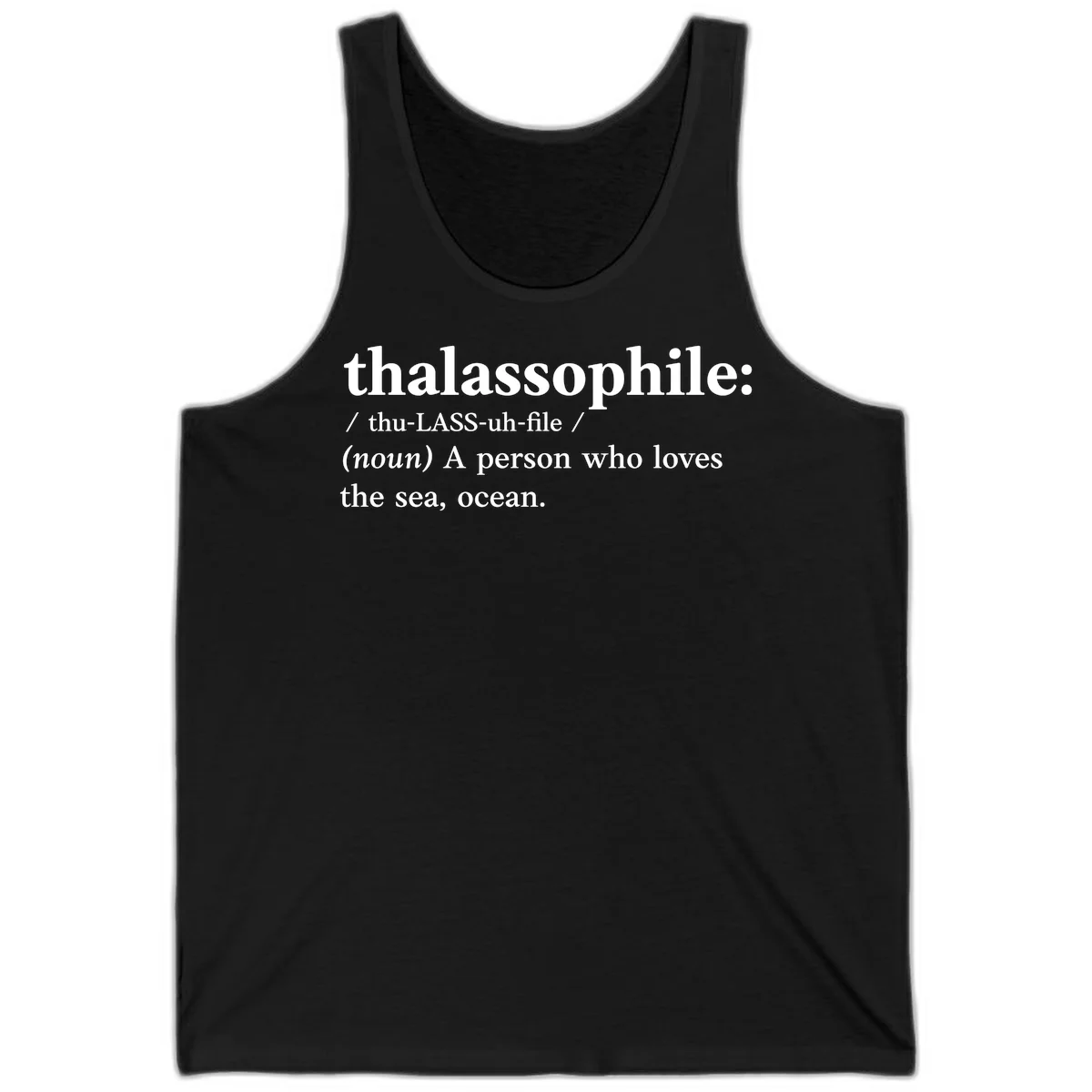 Thalassophile Ocean Lover Tank in Black