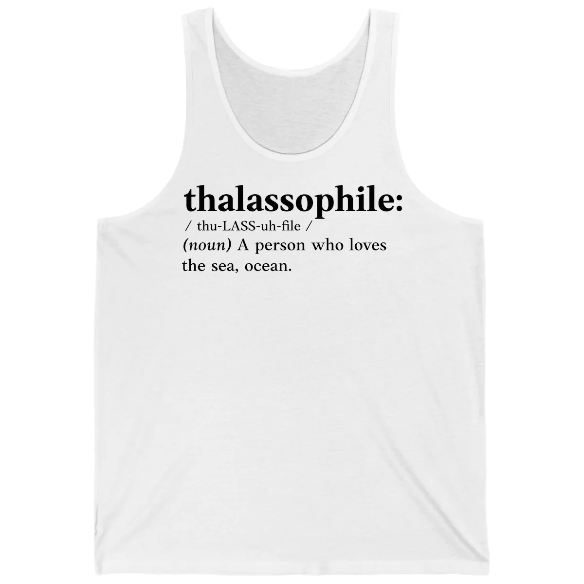 Thalassophile Ocean Lover Tank in White