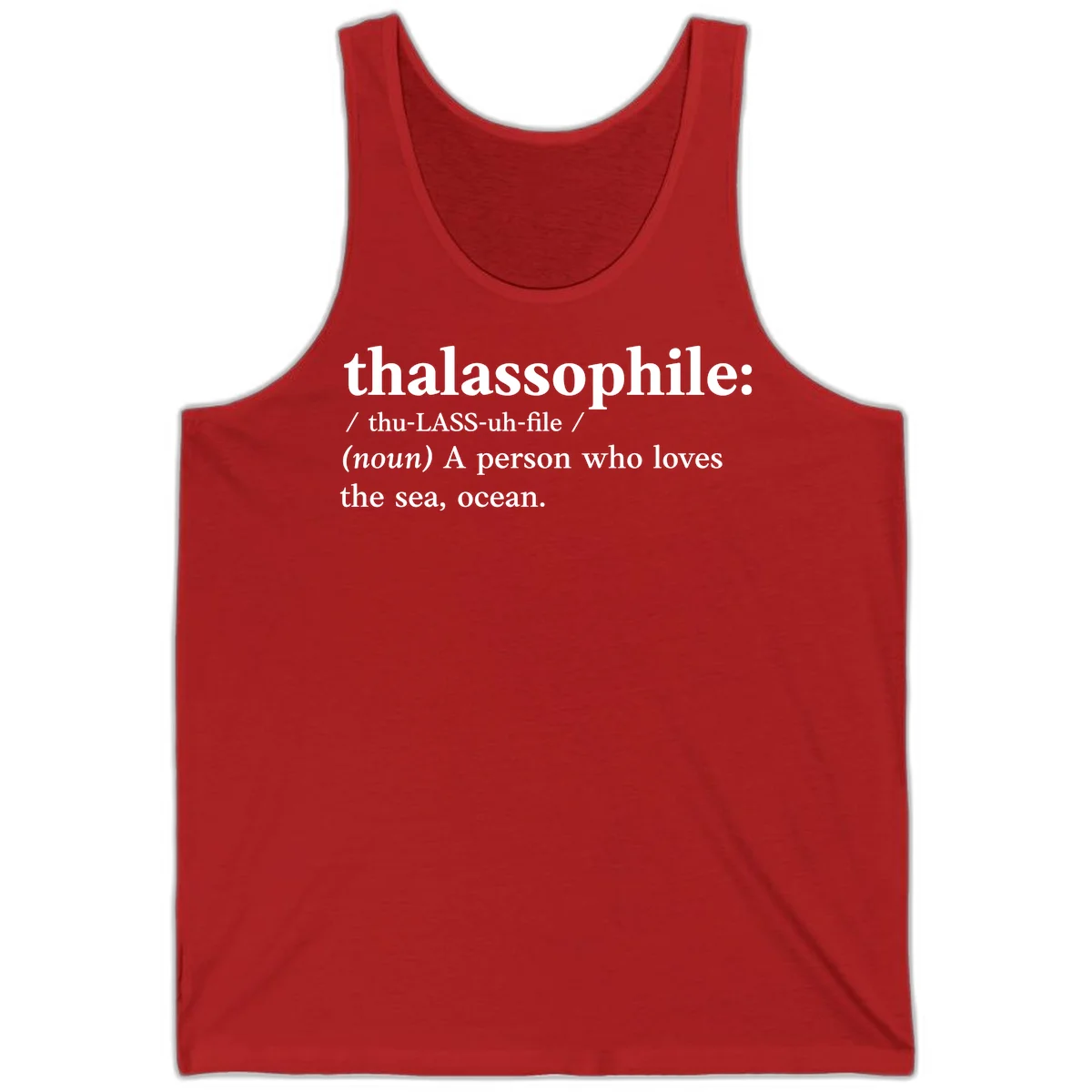 Thalassophile Ocean Lover Tank in Red