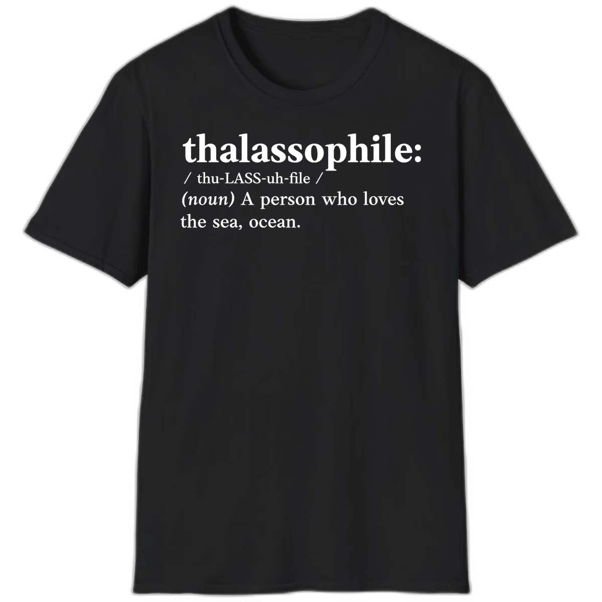 Thalassophile Ocean Lover T-Shirt in Black
