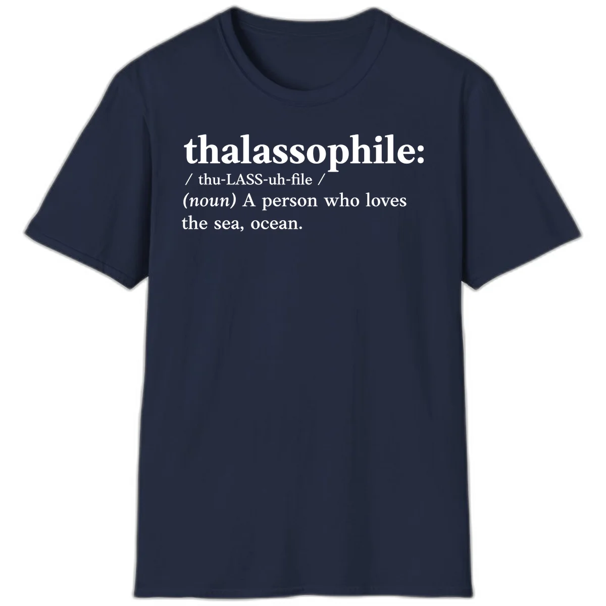 Thalassophile Ocean Lover T-Shirt in Navy