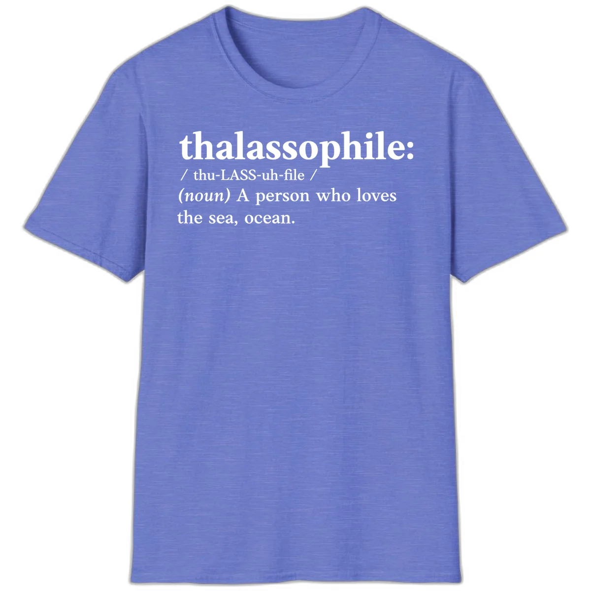 Thalassophile Ocean Lover T-Shirt in Heather Royal