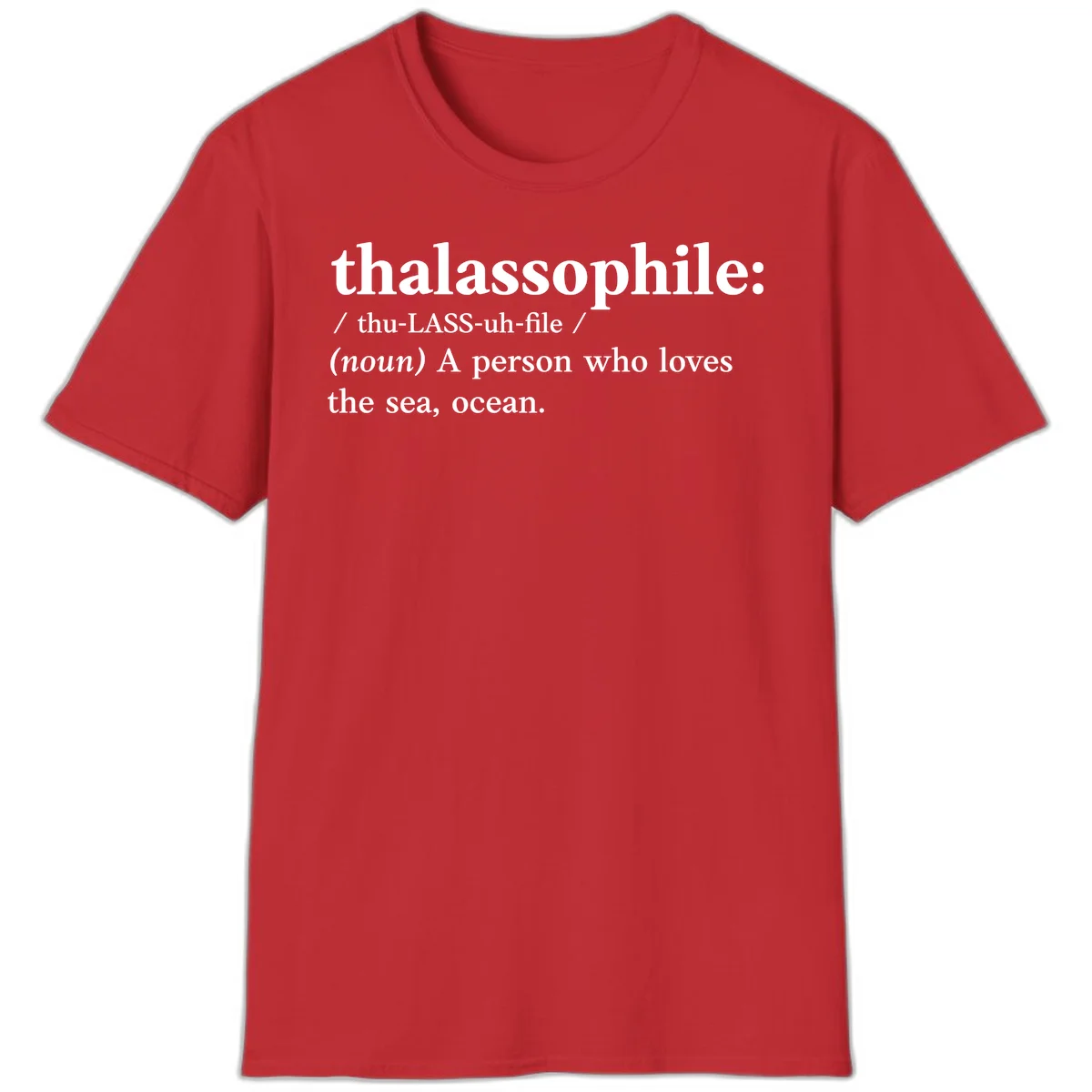 Thalassophile Ocean Lover T-Shirt in Red