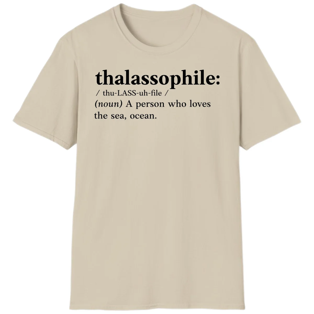 Thalassophile Ocean Lover T-Shirt in Sand