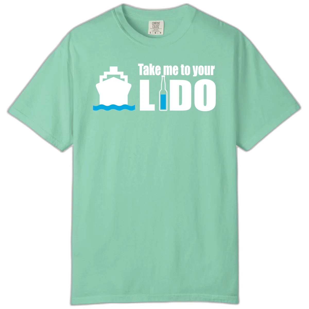 Take Me To Your Lido Comfort Color Tee in Island Reef