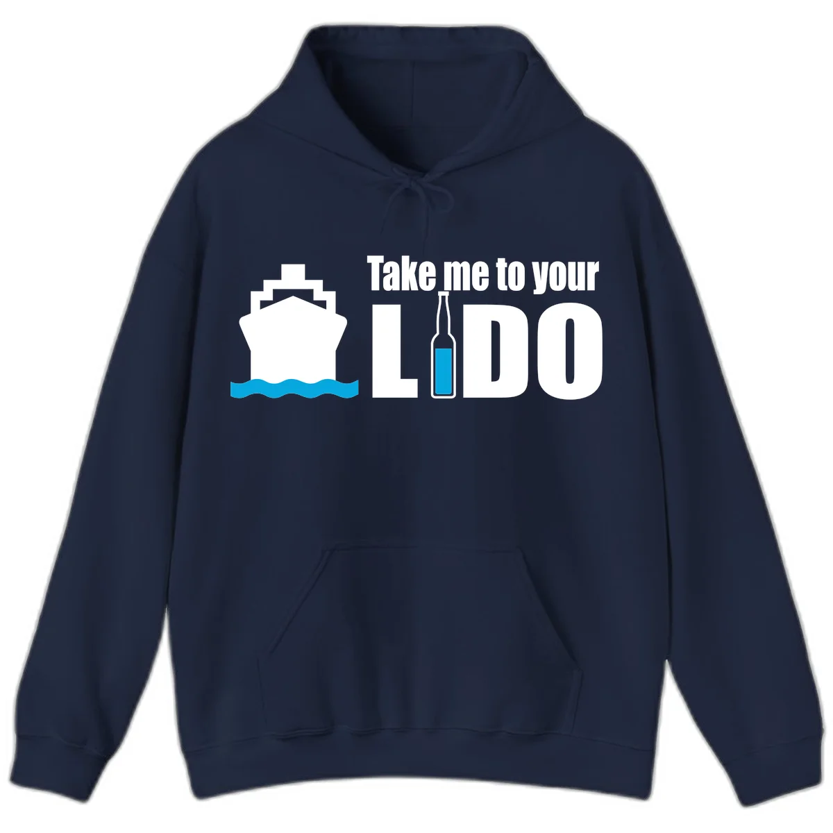 Take Me To Your Lido Hoodie in Navy