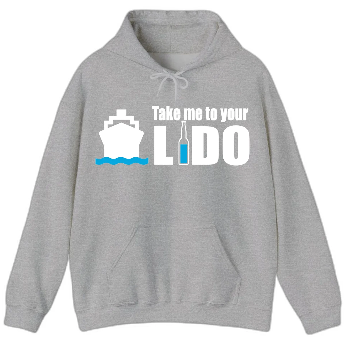 Take Me To Your Lido Hoodie in Sport Grey