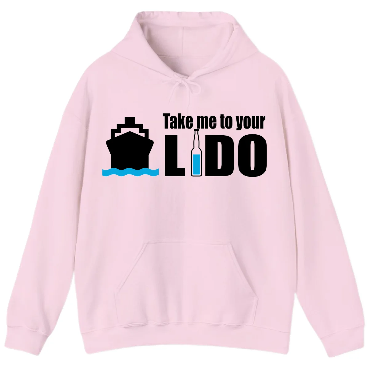 Take Me To Your Lido Hoodie in Light Pink