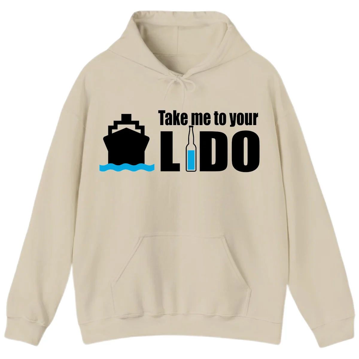Take Me To Your Lido Hoodie in Sand