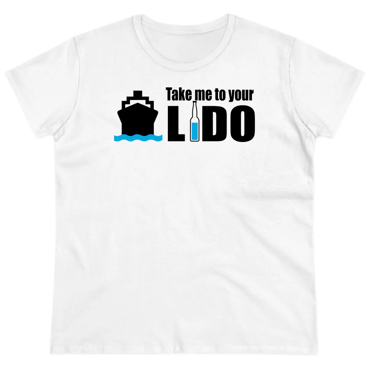 Take Me To Your Lido Ladies Tee in White