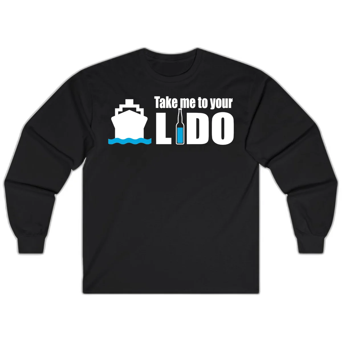 Take Me To Your Lido Long Sleeve in Black