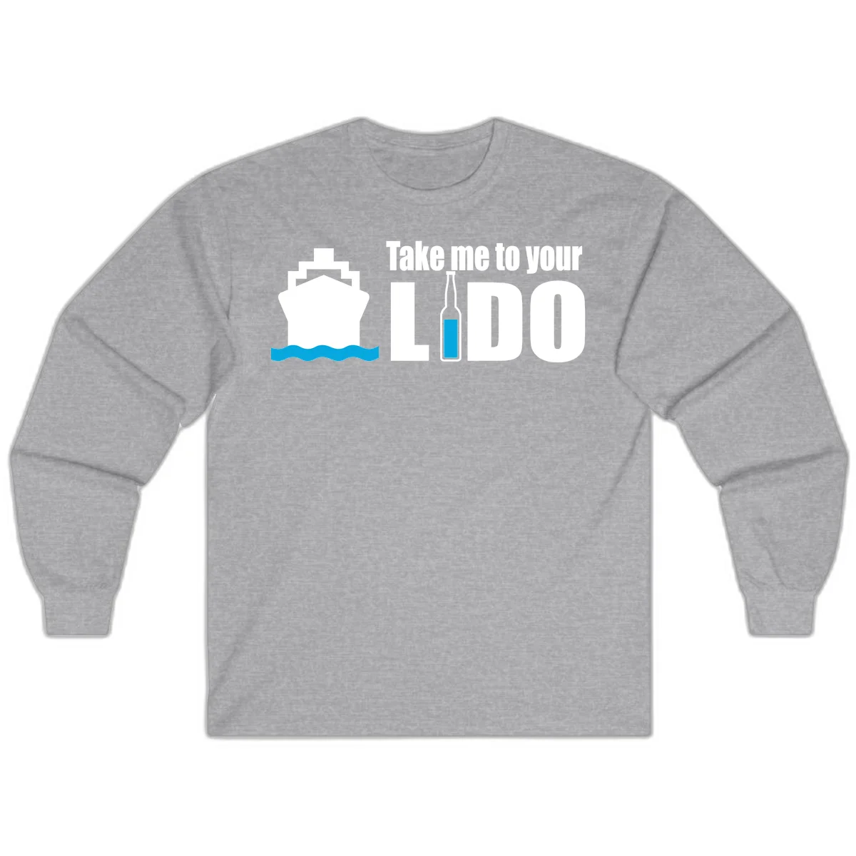 Take Me To Your Lido Long Sleeve in Sport Grey