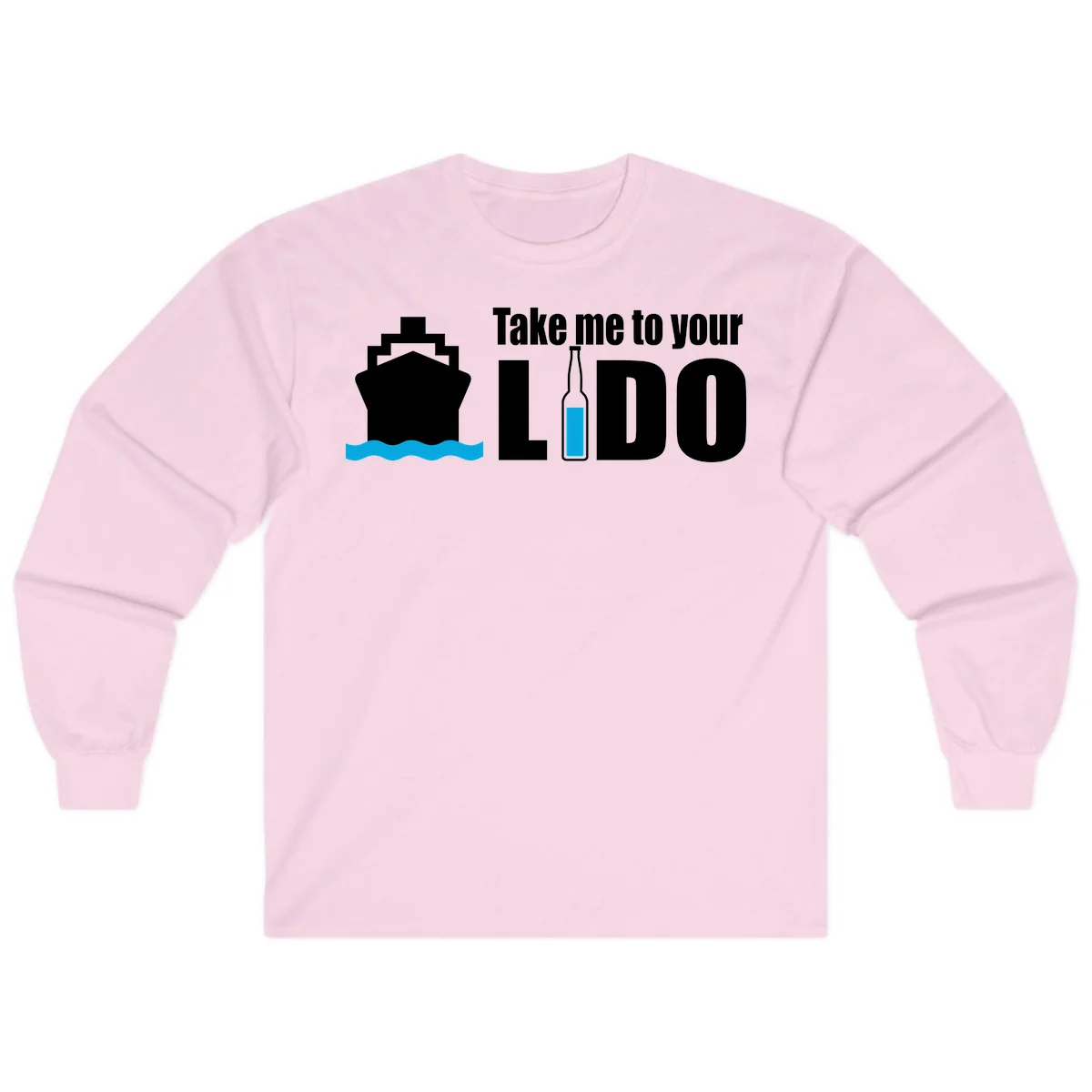 Take Me To Your Lido Long Sleeve in Light Pink