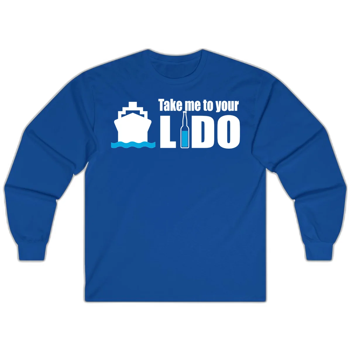 Take Me To Your Lido Long Sleeve in Royal