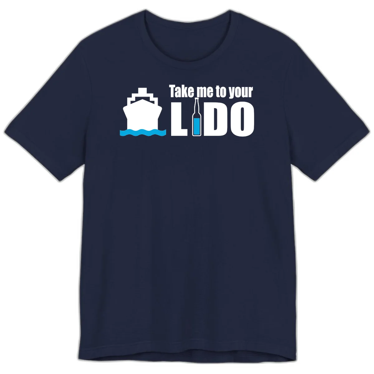 Take Me To Your Lido Premium T-Shirt in Navy