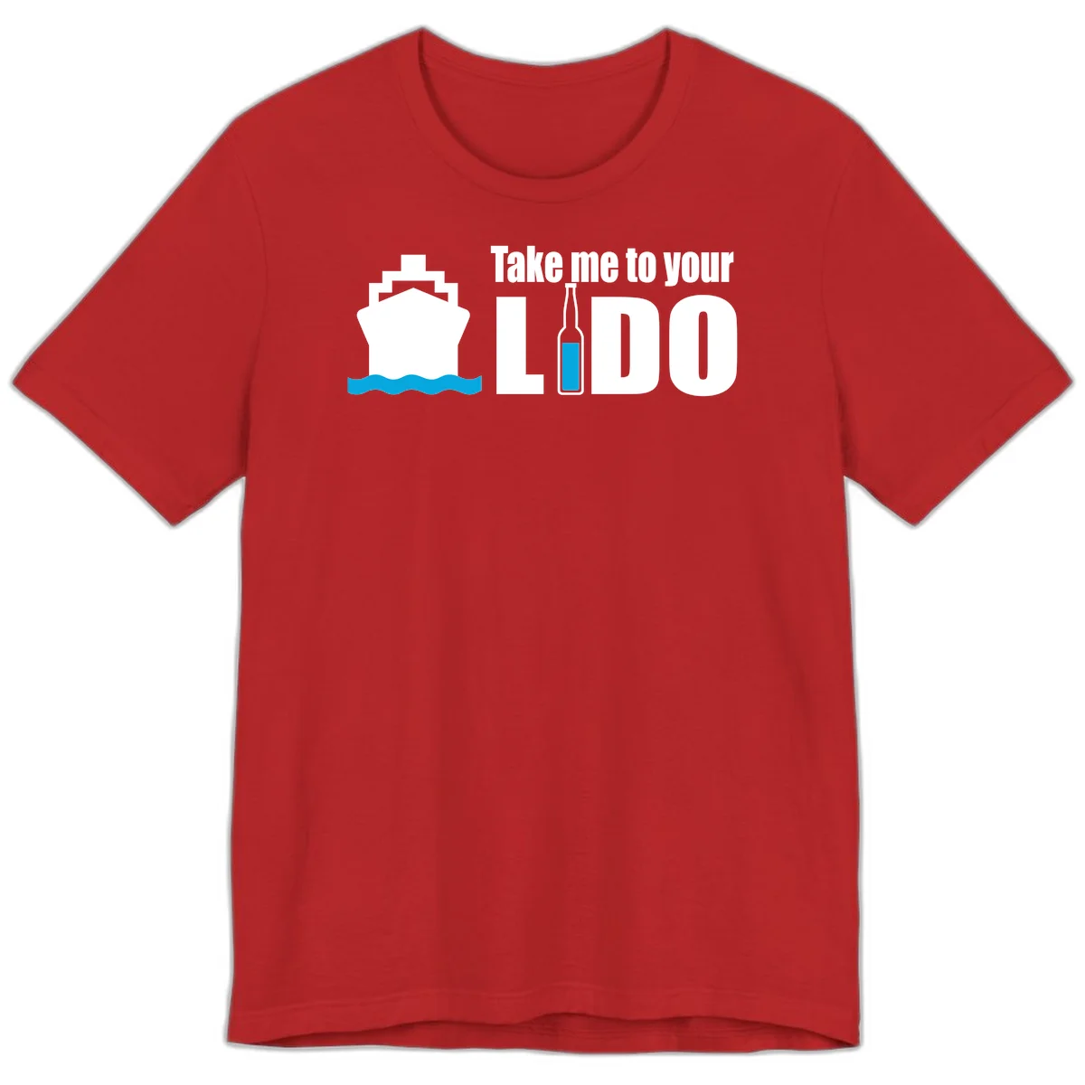 Take Me To Your Lido Premium T-Shirt in Red