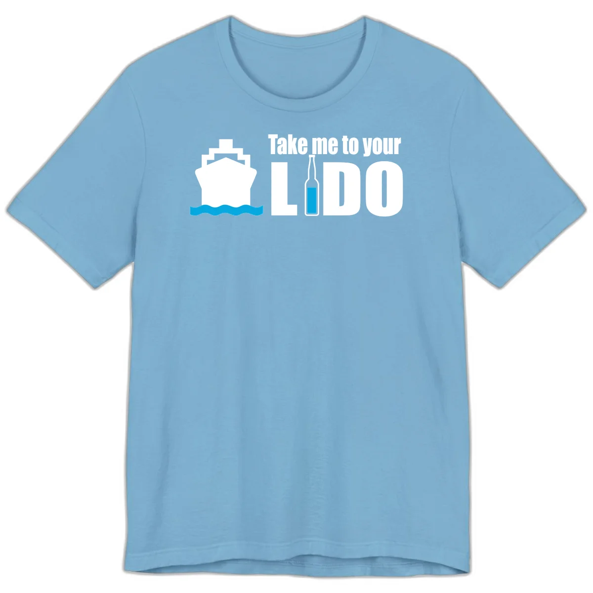 Take Me To Your Lido Premium T-Shirt in Ocean Blue