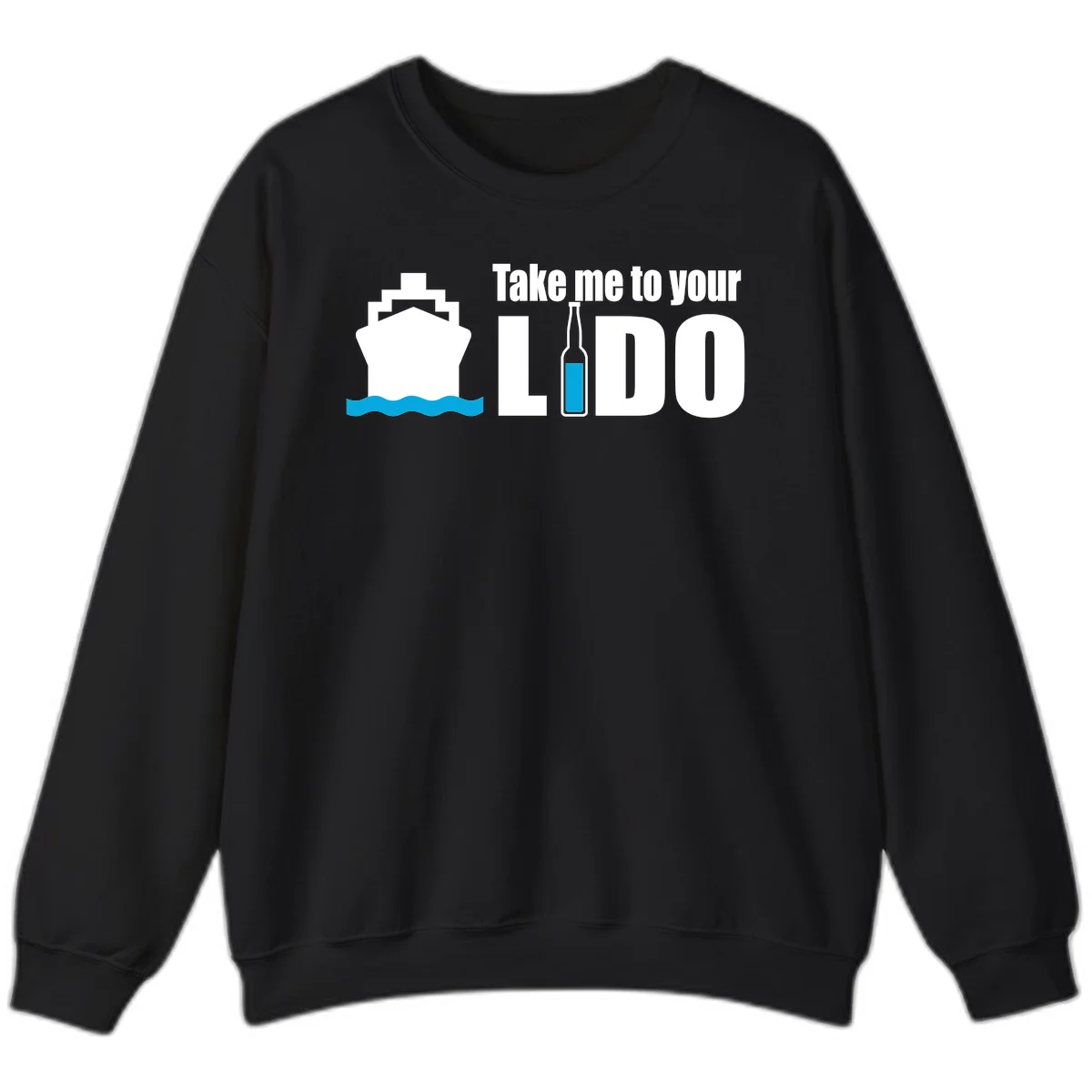 Take Me To Your Lido Sweatshirt in Black