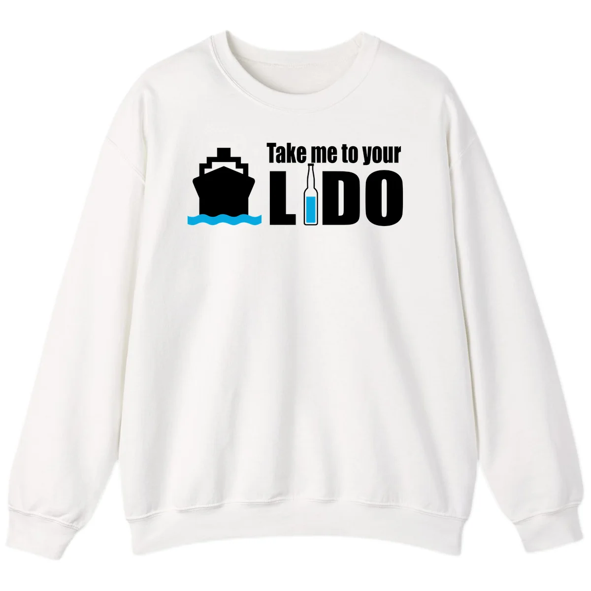 Take Me To Your Lido Sweatshirt in White