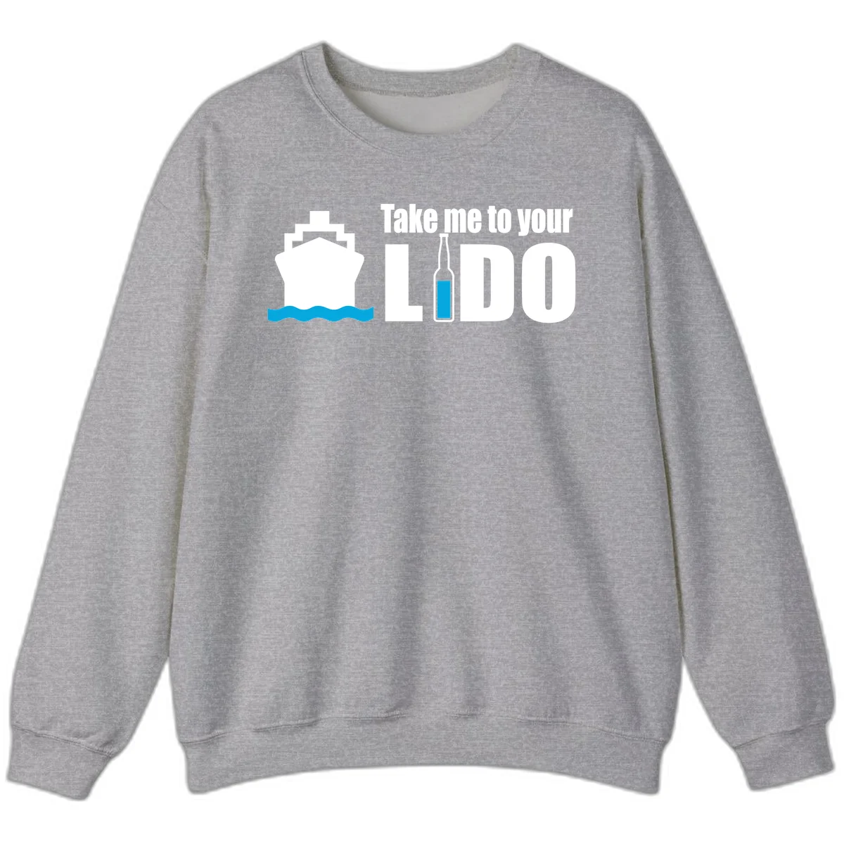Take Me To Your Lido Sweatshirt in Sport Grey