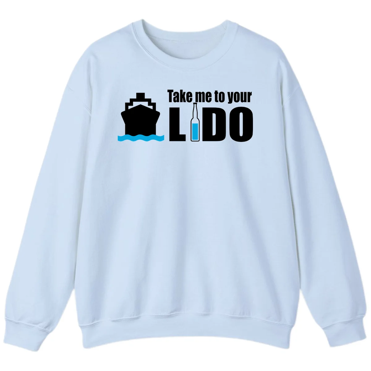 Take Me To Your Lido Sweatshirt in Light Blue