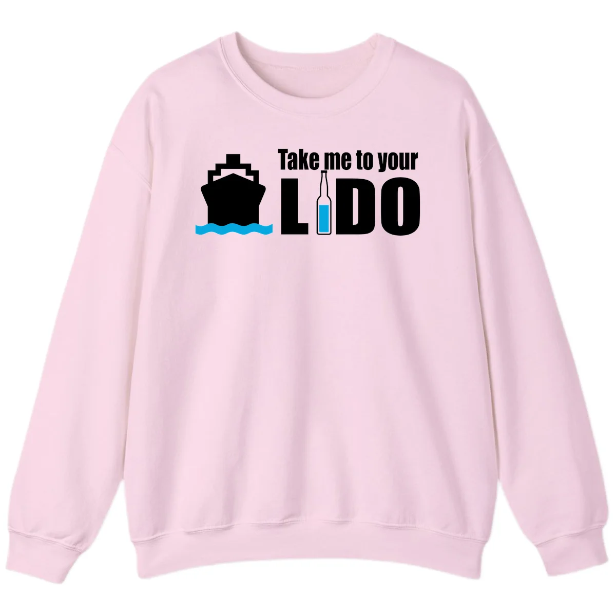Take Me To Your Lido Sweatshirt in Light Pink