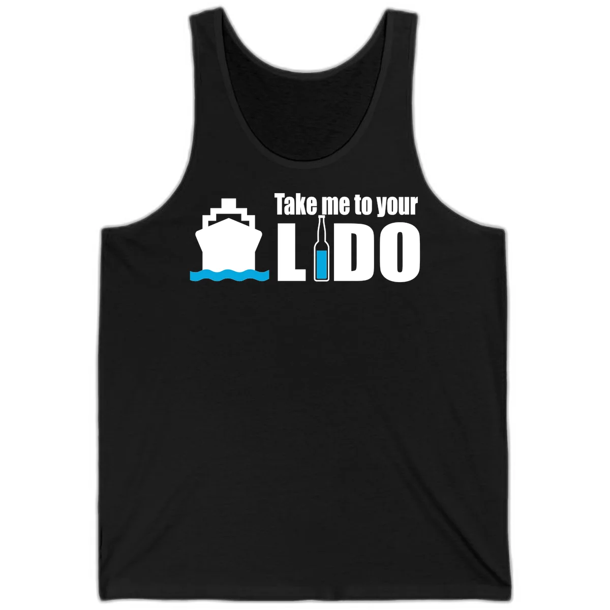 Take Me To Your Lido Tank in Black