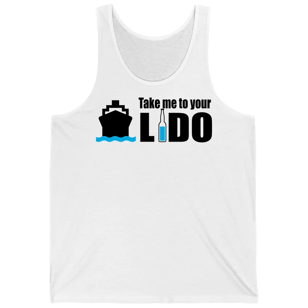 Take Me To Your Lido Tank in White