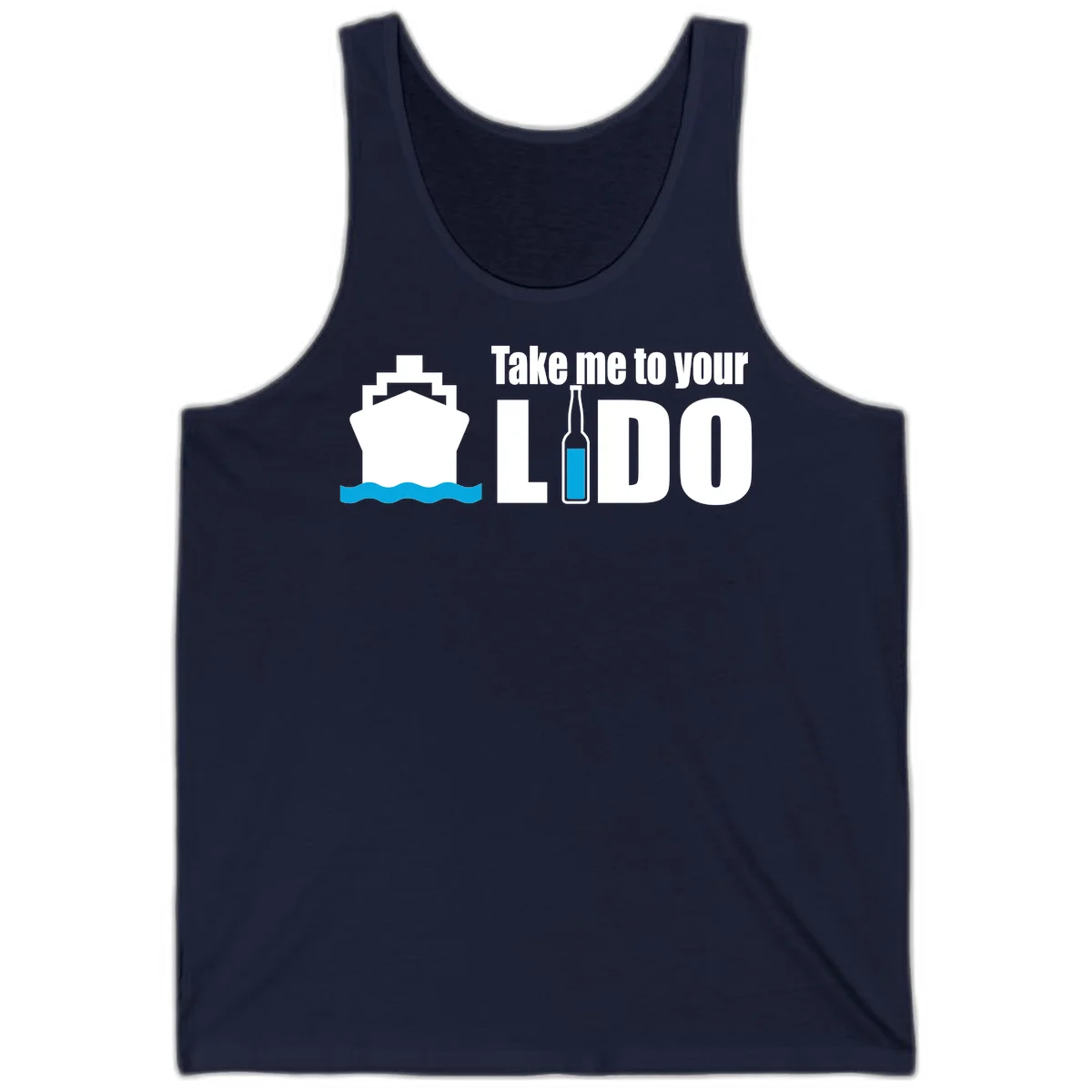 Take Me To Your Lido Tank in Navy