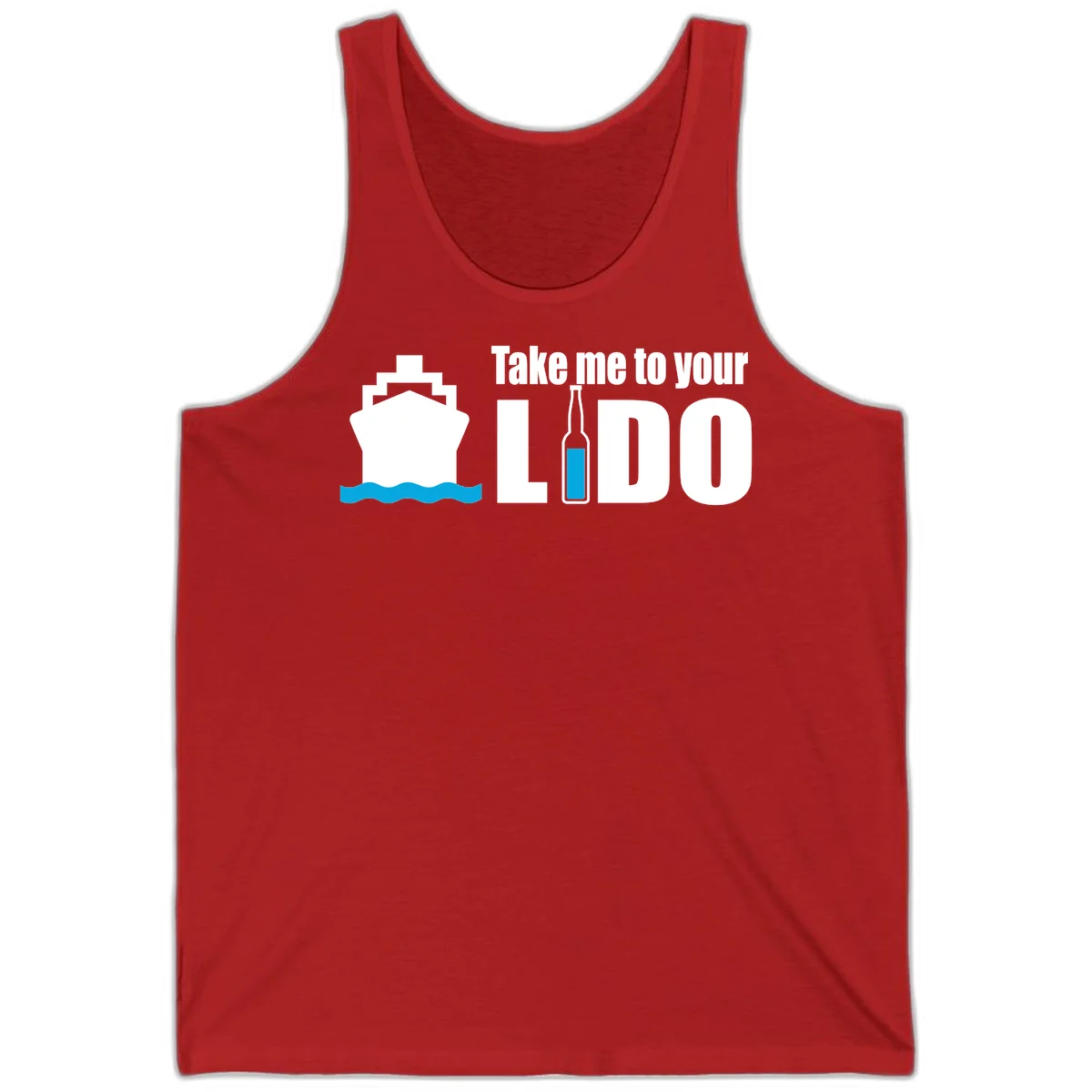 Take Me To Your Lido Tank in Red