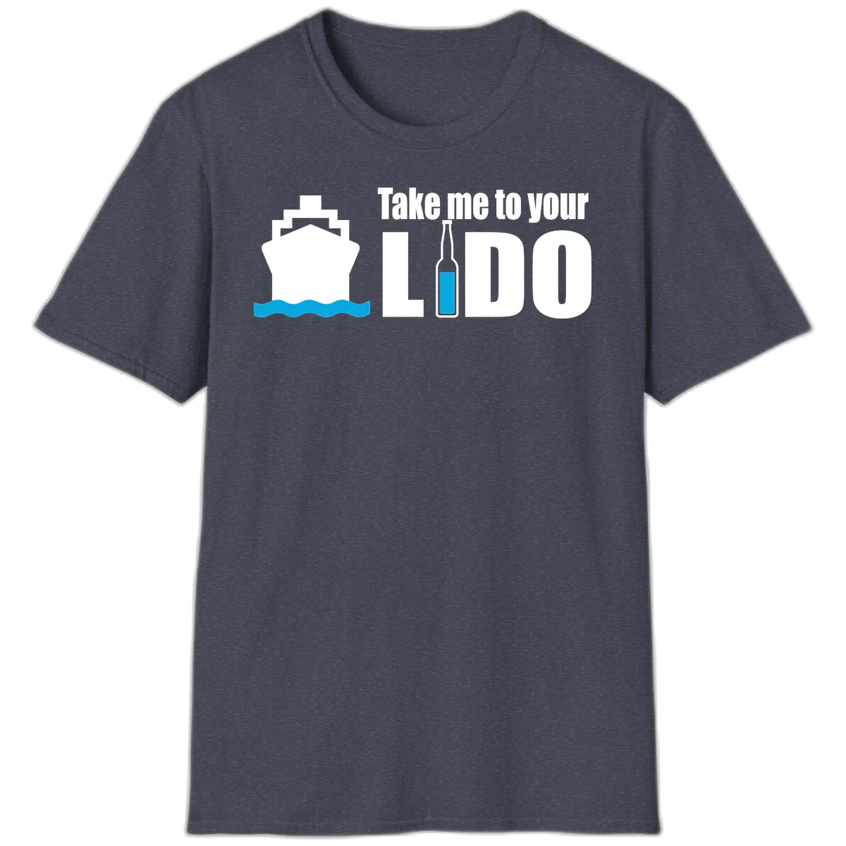 Take Me To Your Lido T-Shirt in Heather Navy