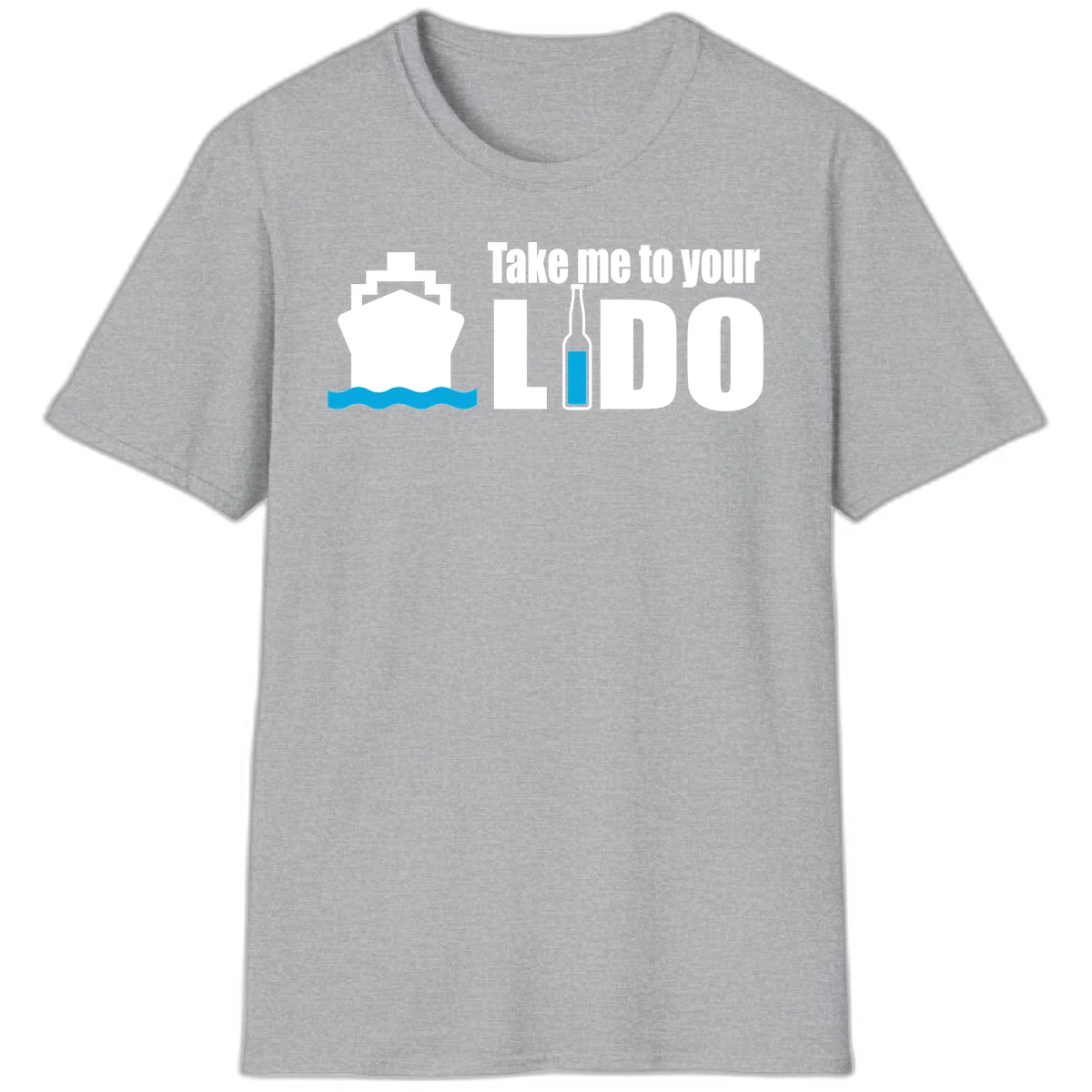 Take Me To Your Lido T-Shirt in Sport Grey