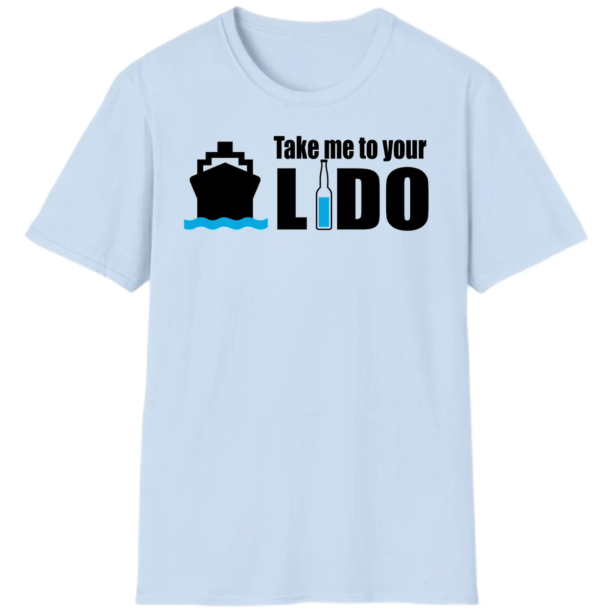 Take Me To Your Lido T-Shirt in Light Blue