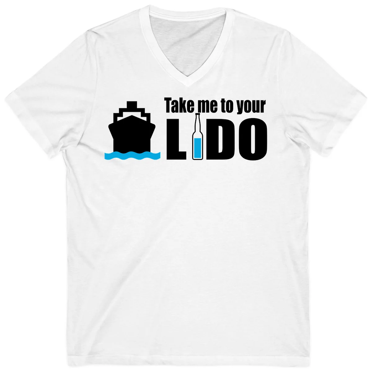 Take Me To Your Lido V-Neck in White