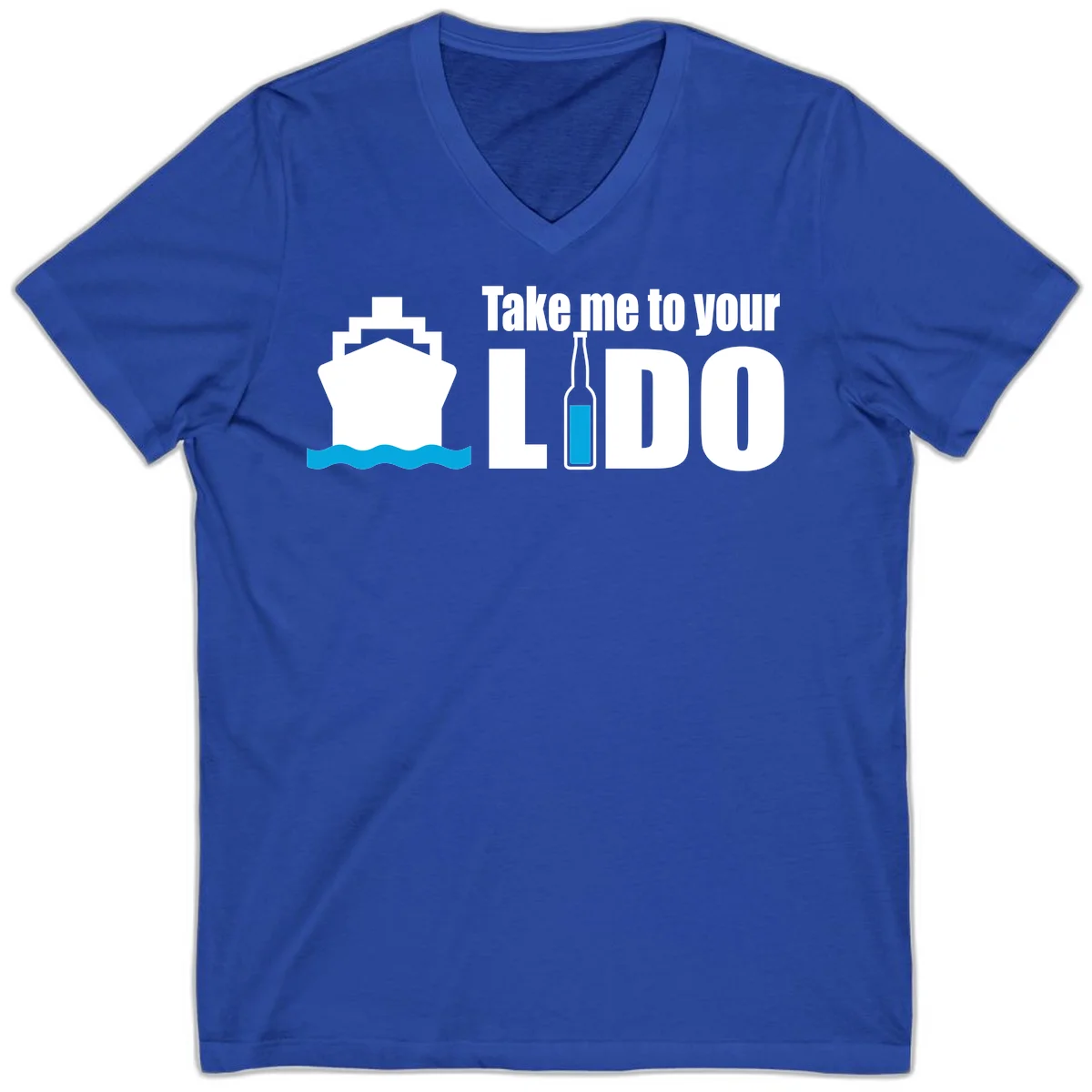 Take Me To Your Lido V-Neck in True Royal