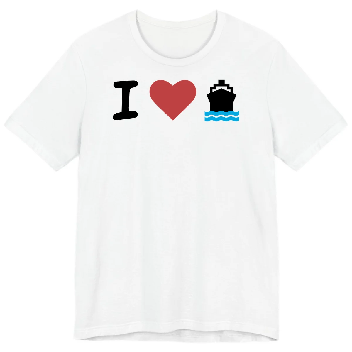 I Love Cruise Ships Super Soft Premium T-Shirt in White