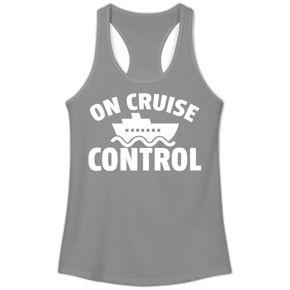 On Cruise Control Ladies Tank in Heather Grey
