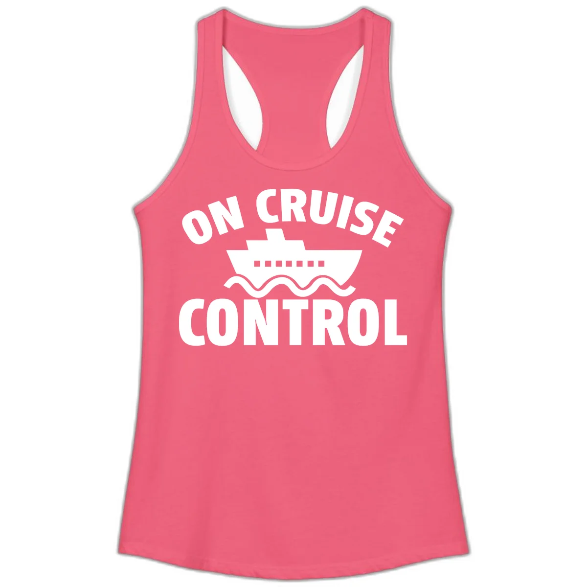 On Cruise Control Ladies Tank in Hot Pink