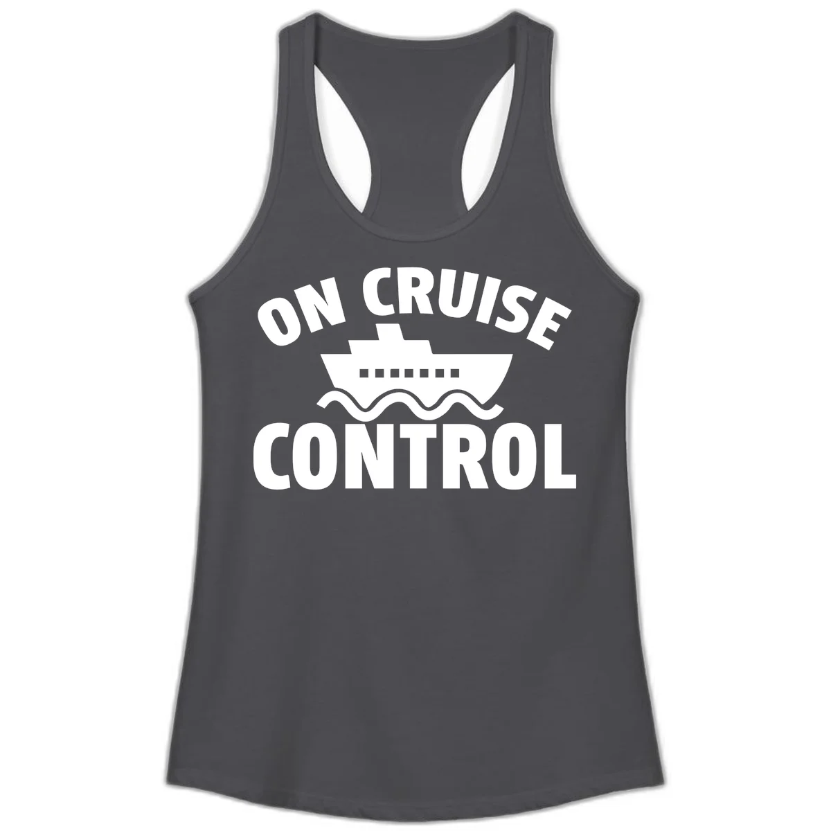 On Cruise Control Ladies Tank in Solid Dark Gray